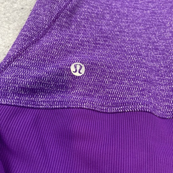 Lululemon Pullover Womens 2 Purple Define Space Dye‎ Half Zip Thumbholes Running - Picture 11 of 14
